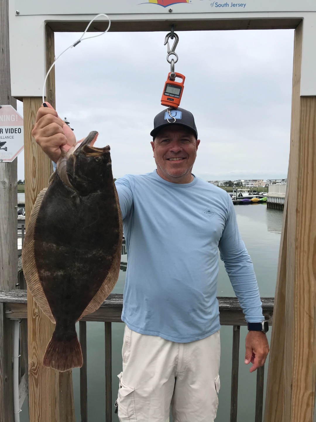 Member with a big flounder