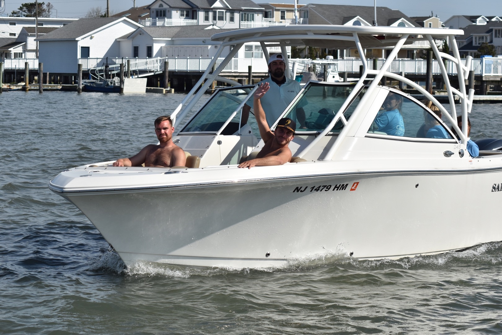 Center console cruising on the bay