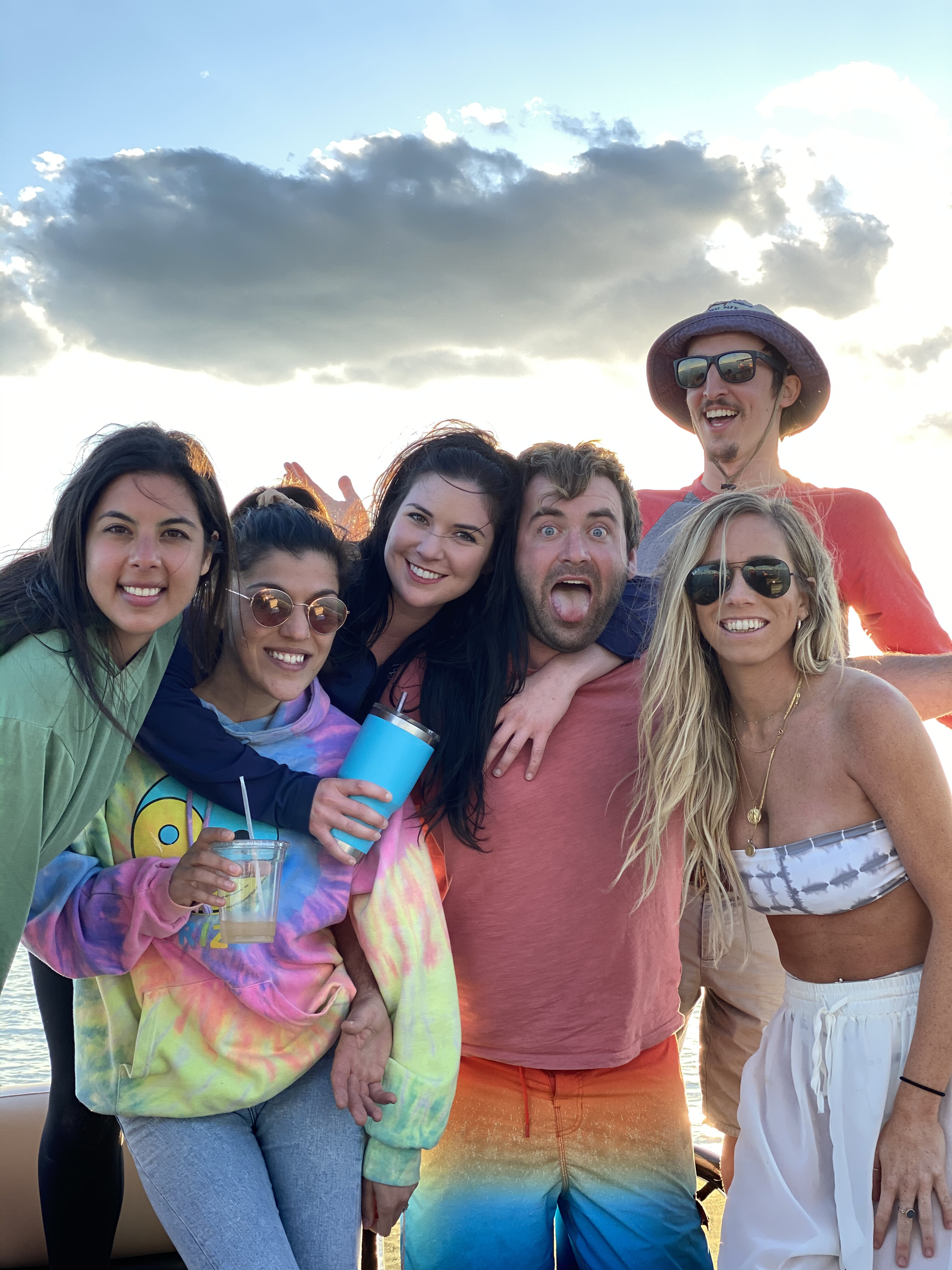 Dog and kid on the boat