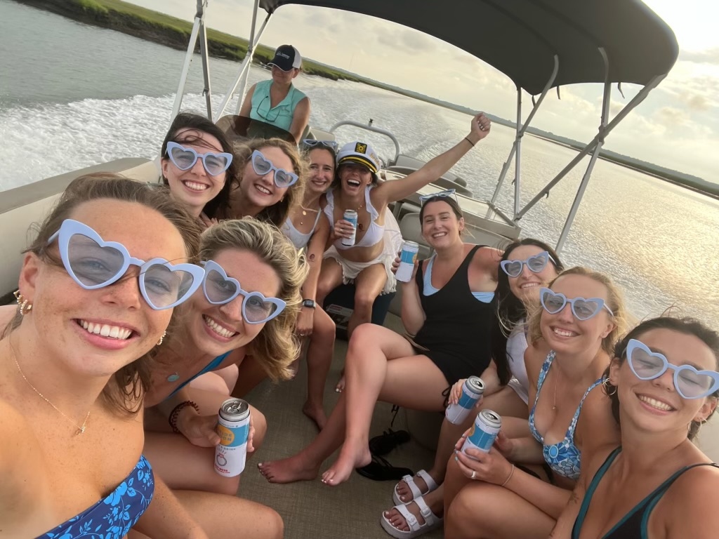 Bachelorette party on the boat